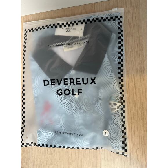 Devereux Golf x Johnnie Walker Topo Blue Polo - Sky Topo - Size L - NEW - Picture 5 of 6